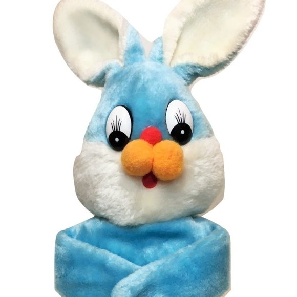Vintage S.O.S. Baby Blue White Bunny Plush 21 in. - Picture 1 of 9